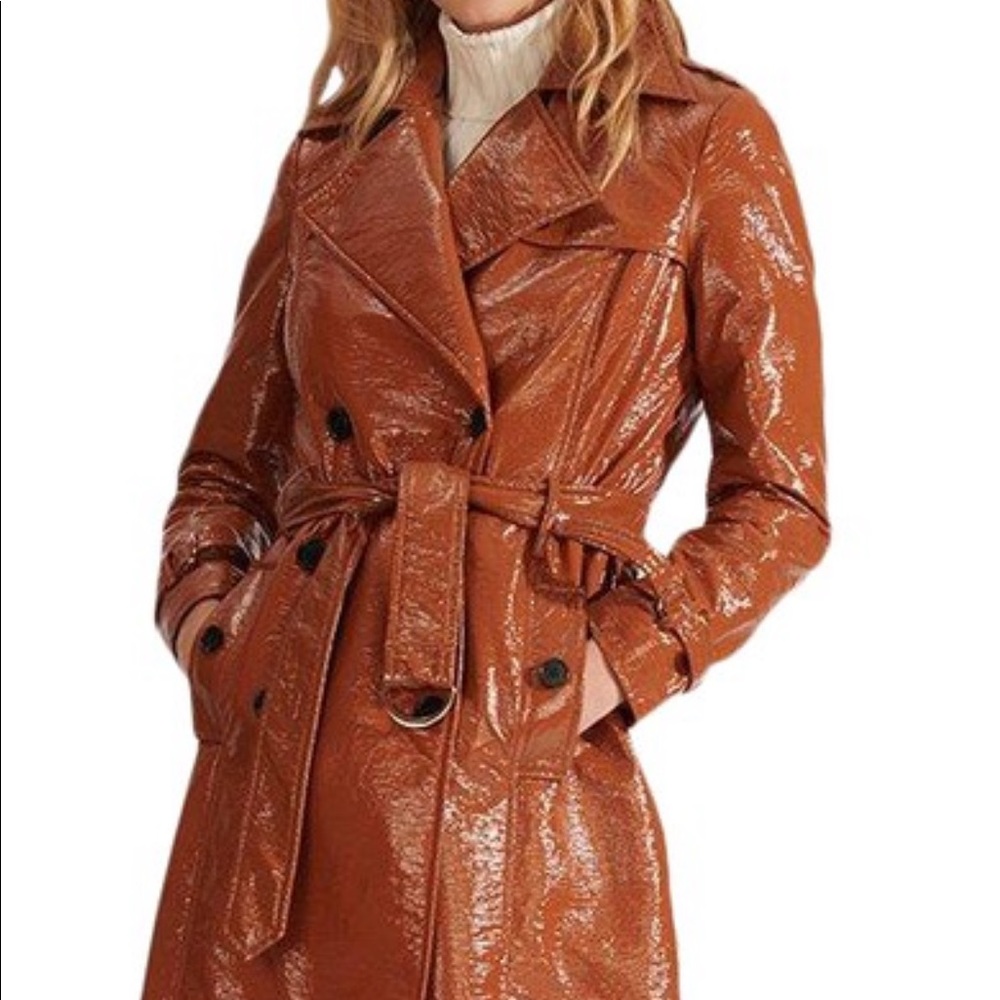 Veronica Beard - Faux leather trench coat